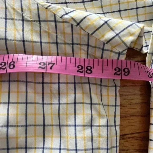 [18/36-37]Ralph Lauren Blue Tag  Yellow/Blue Plaid Classic Fit Dress Shirt -NWOT - Picture 5 of 8